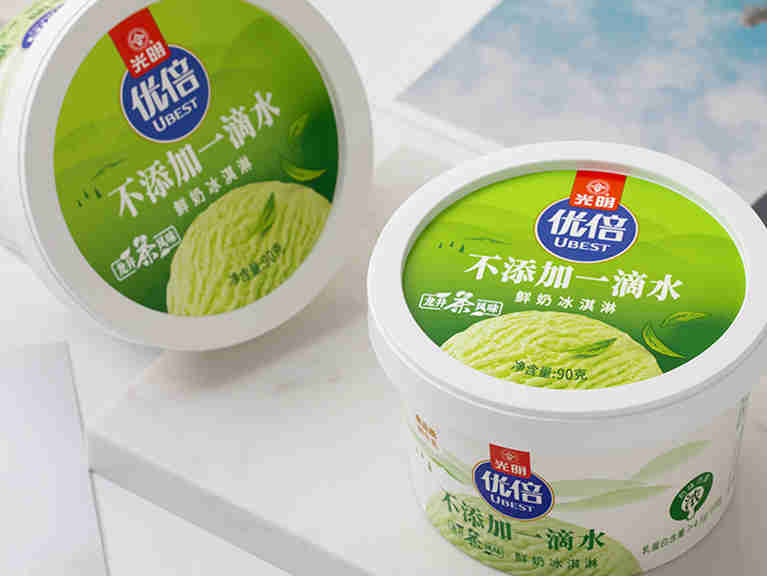 【优享醇茶香,倍添春滋味】光明优倍鲜奶冰淇淋上新龙井茶风味