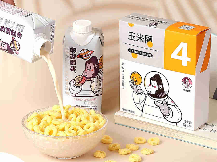 谷物星球定位休闲属性的植物饮料，打造年轻人的植物基厂牌