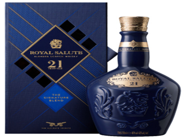 保乐力加皇家礼炮在中国推出21年(70CL)玻璃瓶新装,减少对环境的负面影响