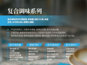 【2023第14届上海国际餐饮食材展览会】 泰斯特 复合调味料系列