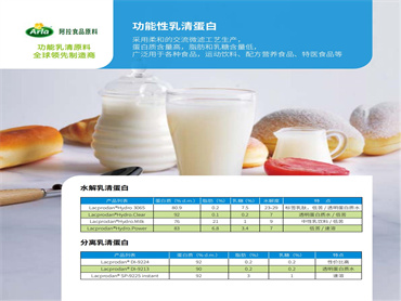 Arla 阿拉 功能性乳清蛋白 水解乳清蛋白 分离乳清蛋白  浓缩乳清蛋白