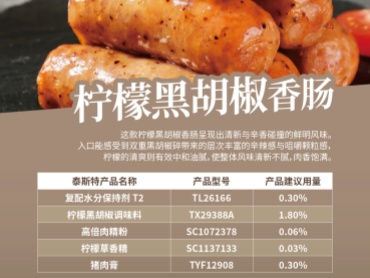 FIC爆款香肠——柠檬黑胡椒香肠